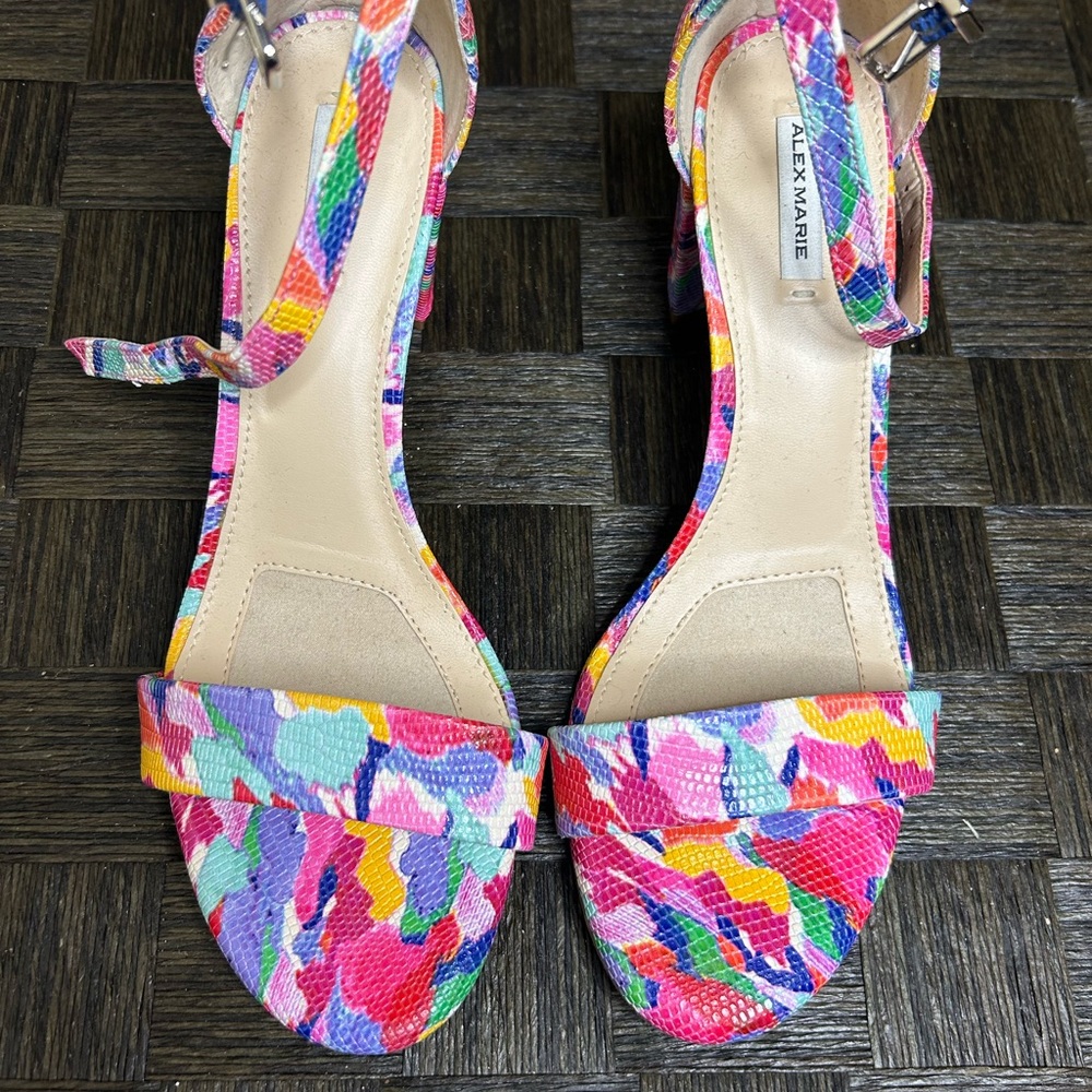 Alex Marie Colorful Strappy Heels